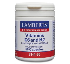 Vitamina D3+K2 60 Cápsulas Lamberts