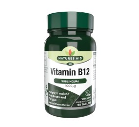 Vitamina B12 1000 Mcg. (Sublingual) 90 Comprimidos Sublinguais Natures Aid