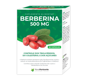 Berberina 500 Mg 90 Cápsulas Novo Horizonte