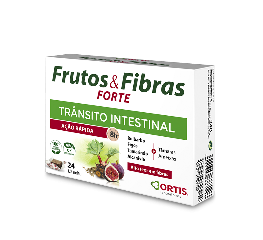 Frutos & Fibras Forte Efeito Rápido 24 Cubos Ortis