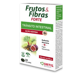 Frutos & Fibras Forte Efeito Rápido 24 Comprimidos Ortis