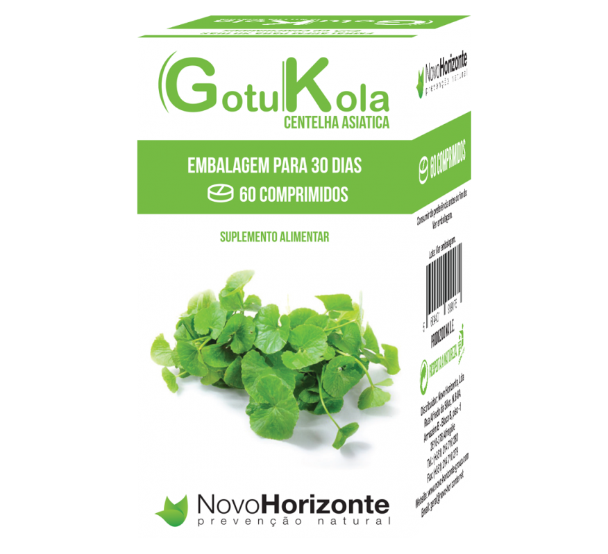 Gotu Kola (Centelha Asiática) 750 Mg 60 Comprimidos Novo Horizonte