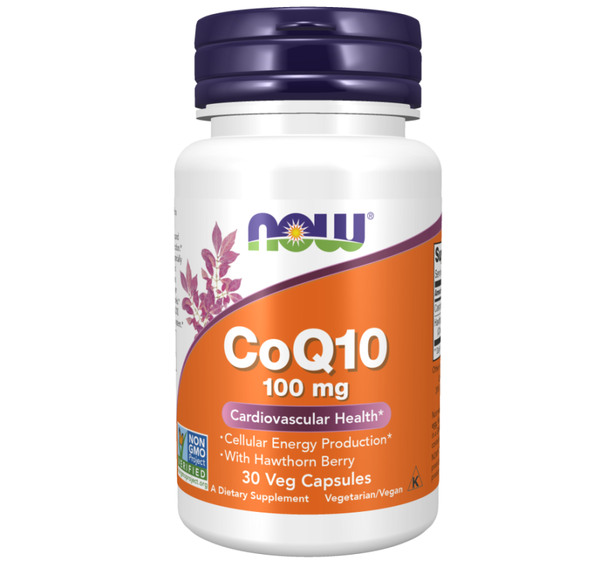 CoQ10 (100 Mg) Com Bagas De Espinheiro Alvar 30 Cápsulas Vegetais Now